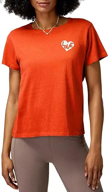 Spiritual Gangster Heart Lila Short Sleeve Tee (Tigerlily) Women's Clothing Cover