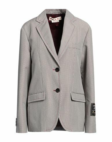 Marni Woman Blazer Beige Wool, Polyester Cover