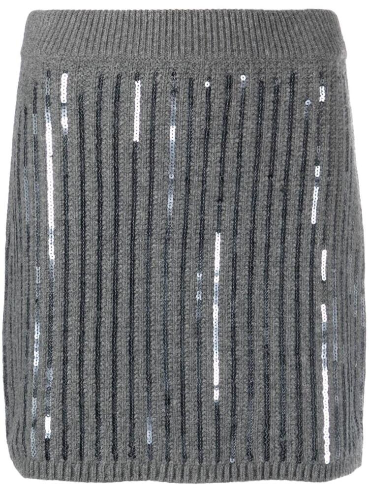 Dorothee Schumacher sequin-embellishment knitted skirt - Grey Cover