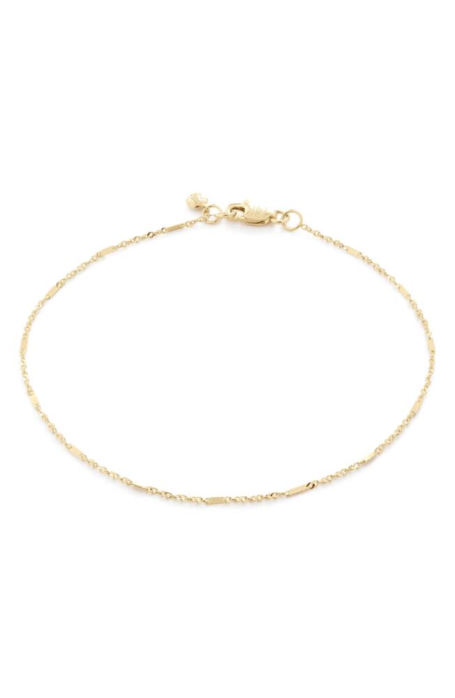 Monica Vinader 14K Gold Shimmer Chain Bracelet in 14Kt Solid Gold Cover