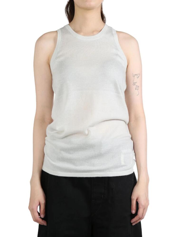 Frenckenberger cashmere tank top - Neutrals Cover