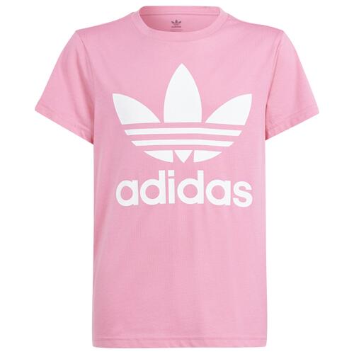 adidas Originals Trefoil T-Shirt - Girls' Grade School White/Pink Fusion Cover