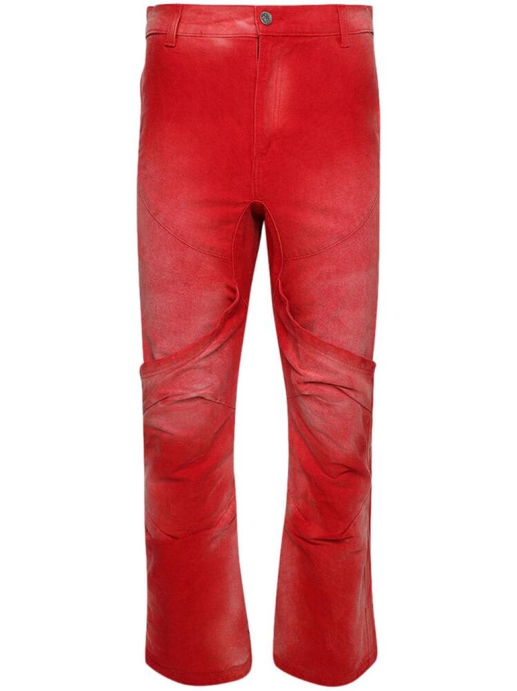 RRR123 washed straight-leg jeans - Red Cover