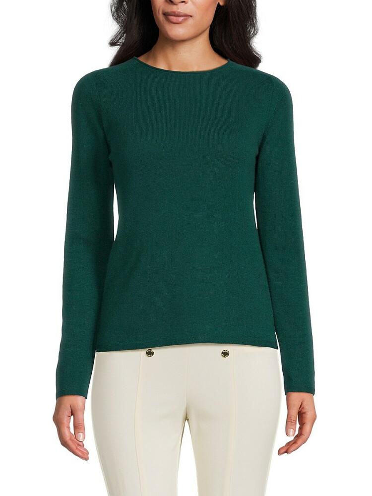 Sofia Cashmere Women's Solid Cashmere Sweater - Green Cover