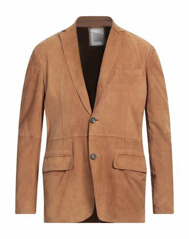 Eleventy Man Blazer Camel Goat skin Cover