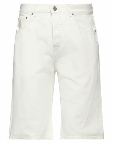 Trussardi Man Denim shorts White Cotton Cover