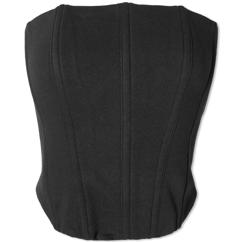 Good American Women's Brushed Fleece Corset Top in Black Cover