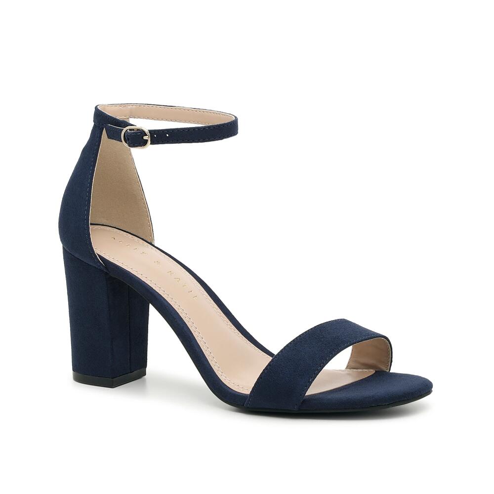 Kelly & Katie Wide Width Hailee Sandal | Women's | Navy Fabric Cover