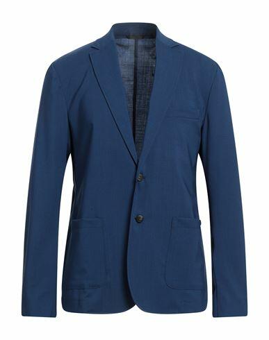 Cruna Man Blazer Navy blue Virgin Wool, Elastane Cover