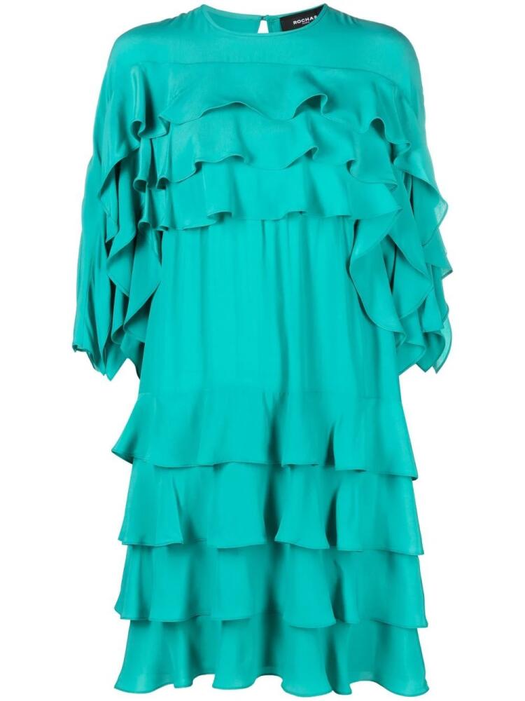 Rochas ruffled shift dress - Green Cover