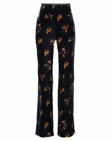 Siyu Woman Pants Midnight blue Viscose, Silk Cover