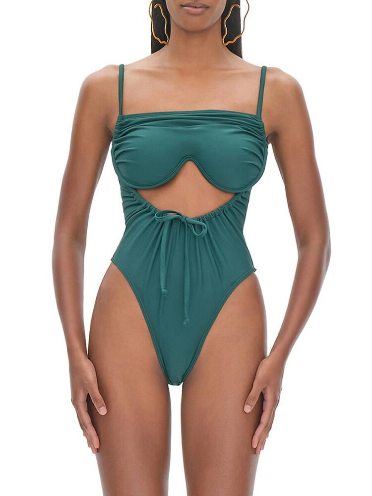 Andrea Iyamah Tiaca One Piece Swimsuit - Green Cover