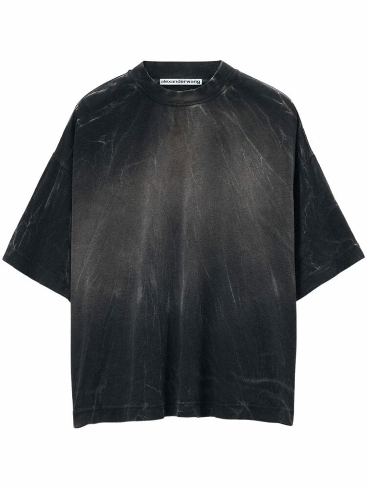 Alexander Wang bleached-effect cotton T-shirt - Black Cover