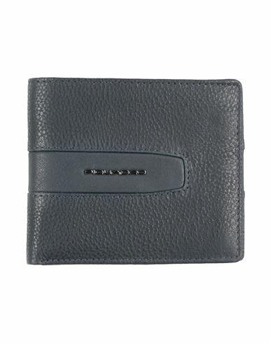 Piquadro Man Wallet Midnight blue Bovine leather, Metal Cover