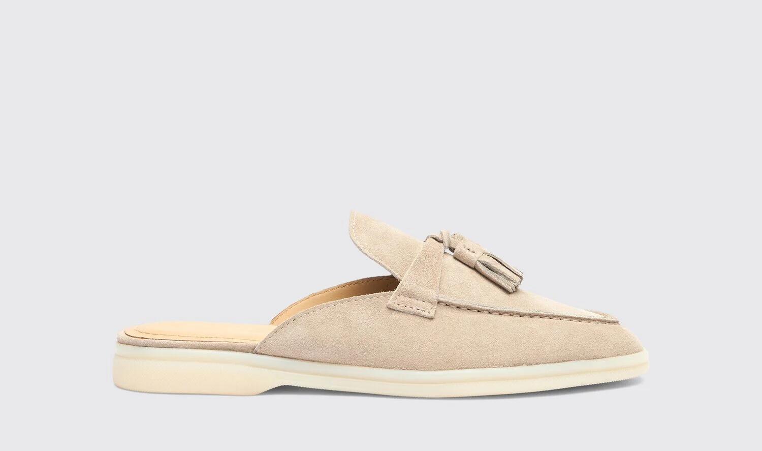 Scarosso Mules Lucrezia Sand Suede Suede Leather Cover