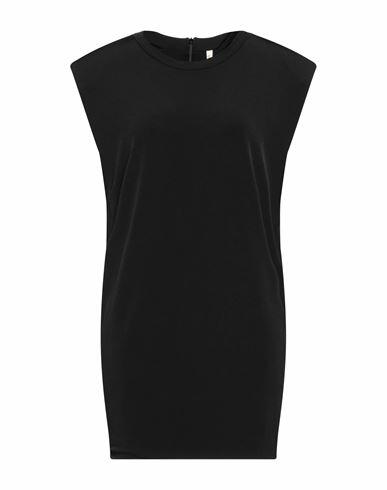 Lanston Woman Mini dress Black Polyester, Elastane Cover