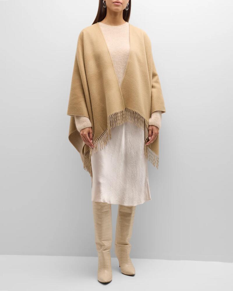 Vince Fringe Cashmere Cape Cover