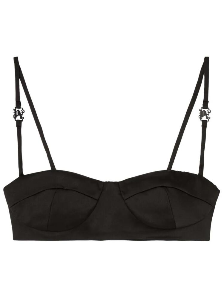 Palm Angels monogram balconette-style bra - Black Cover