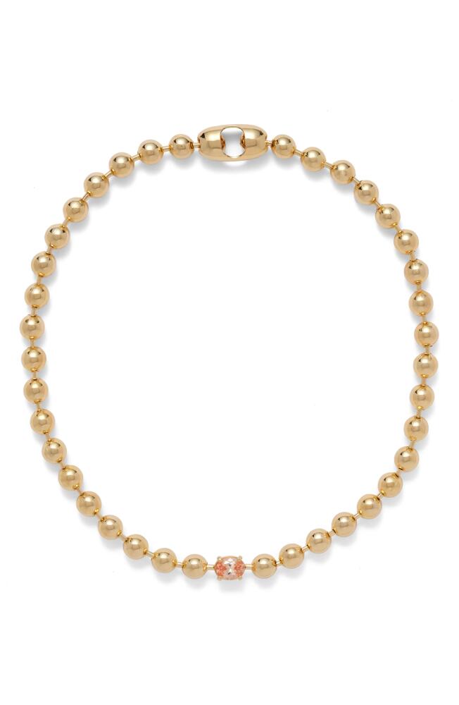 Lady Grey Selene Ball Chain Necklace in Gold/Peach Cover