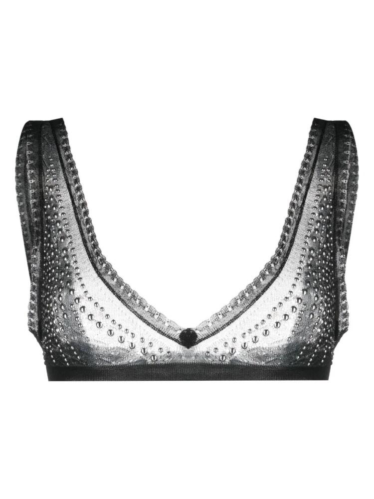 Rabanne bead-embellished bra - Black Cover