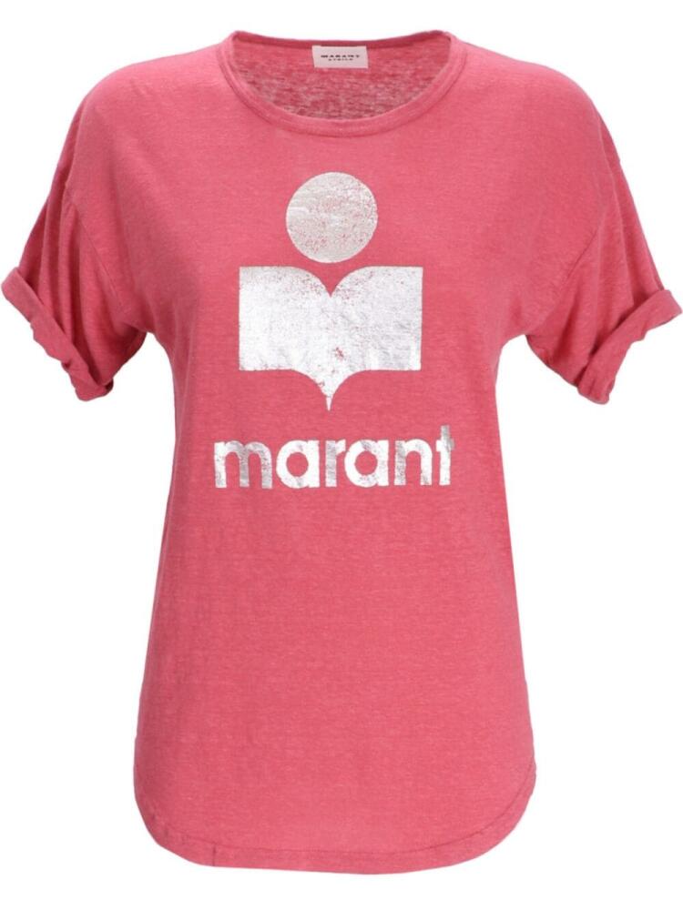 MARANT ÉTOILE Koldi logo-print T-shirt - Pink Cover