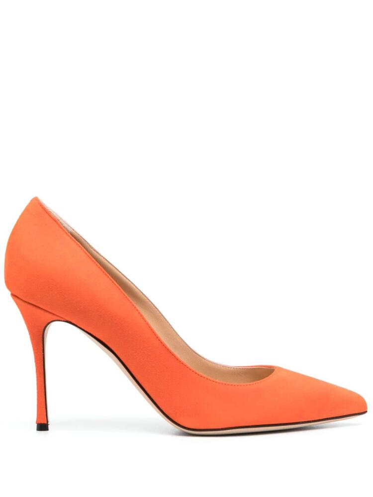 Sergio Rossi Godive 95mm suede pumps - Orange Cover