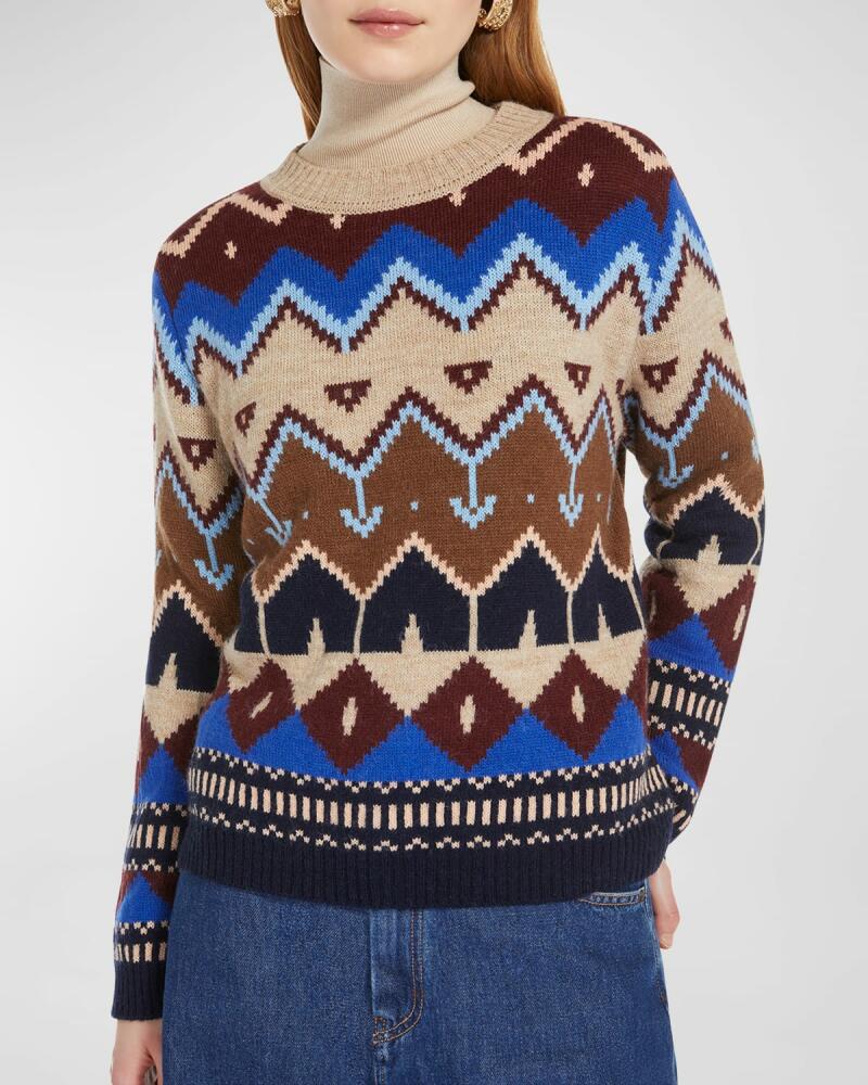 Weekend Max Mara Paride Geometric Intarsia Sweater Cover