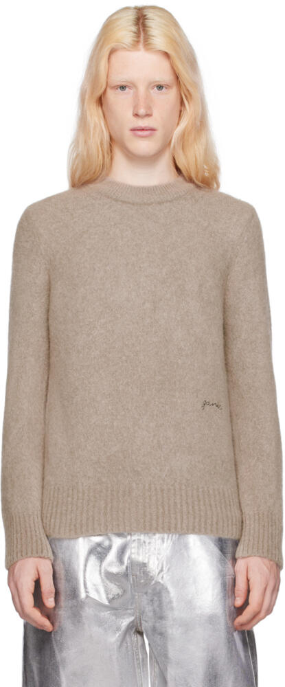 GANNI Taupe Brushed Sweater Cover