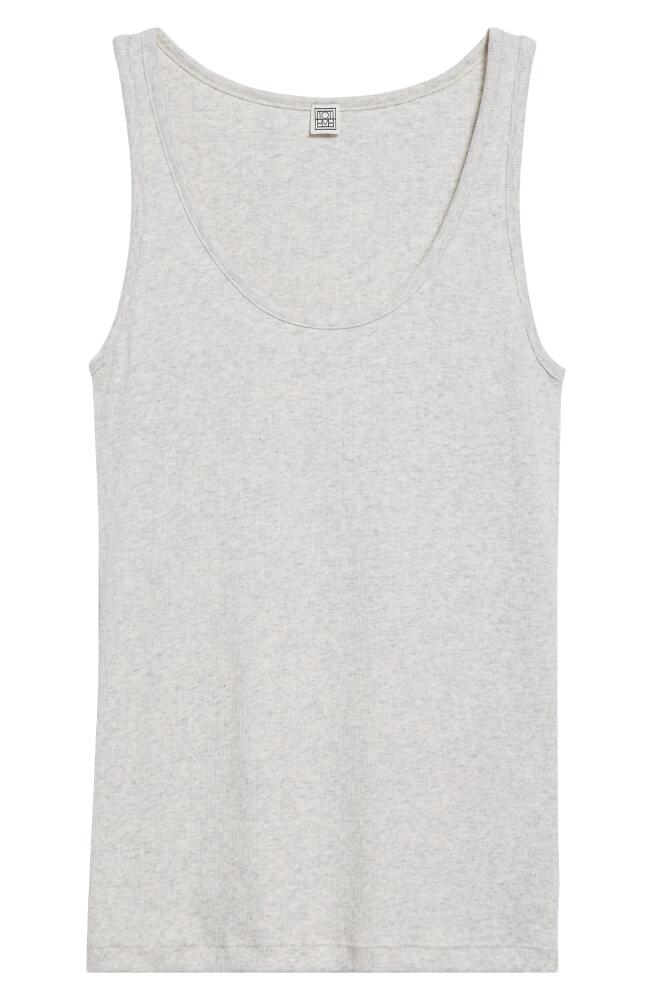 TOTEME Curved Rib Tank Top in Pale Grey Mlange Cover