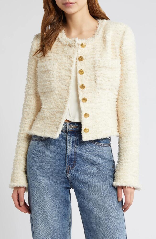 LoveShackFancy Vermont Tweed Jacket in Cream Cover