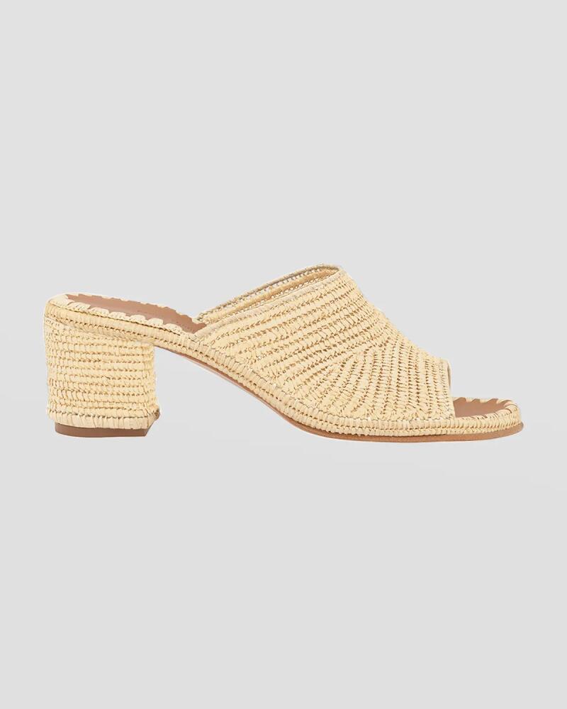 Carrie Forbes Rama Woven Raffia Slide Sandals Cover