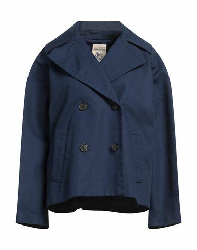 Semicouture Woman Jacket Navy blue Cotton Cover