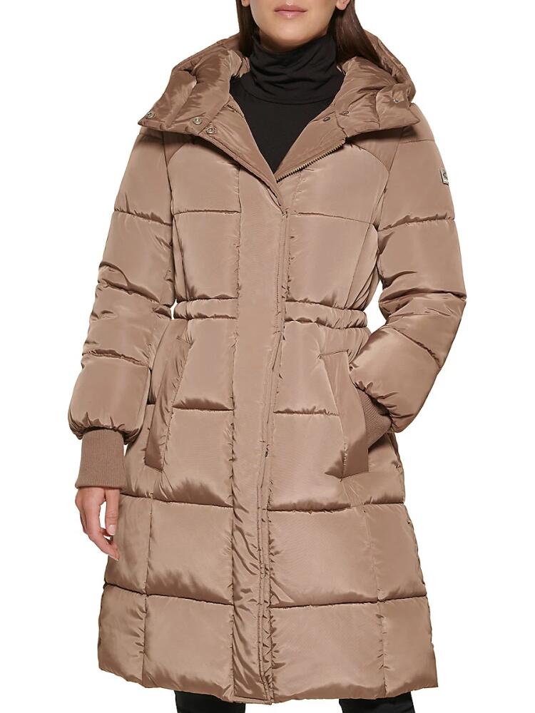 Kenneth Cole Women's Puffer Anorak - Truffle Cover