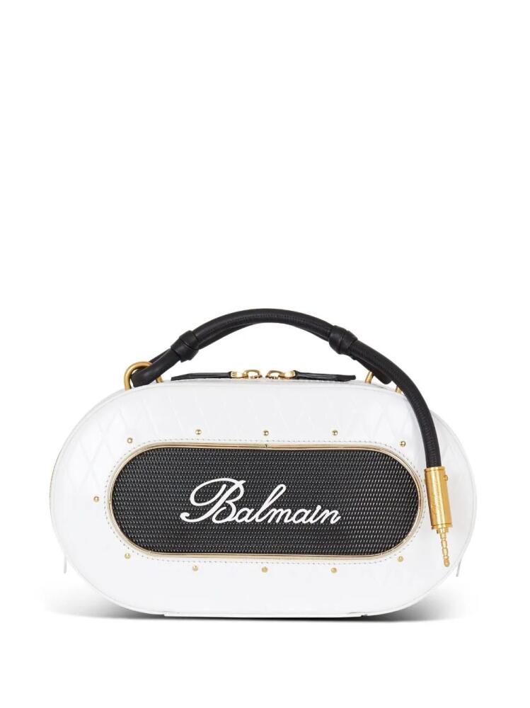 Balmain Radio leather shoulder bag - White Cover