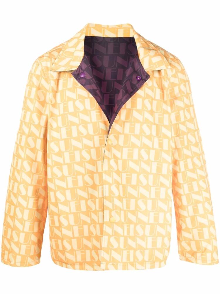 Sunnei reversible monogram jacket - Yellow Cover