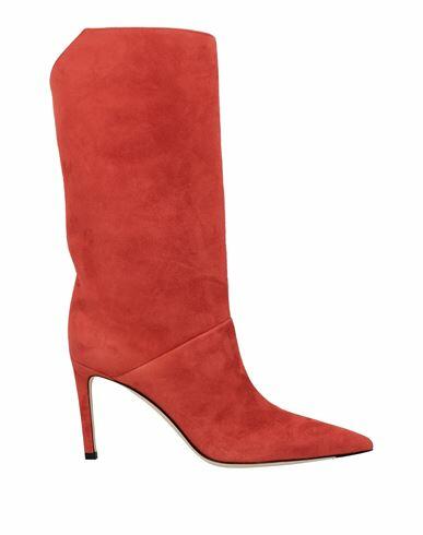 Jimmy Choo Woman Ankle boots Tomato red Soft Leather Cover