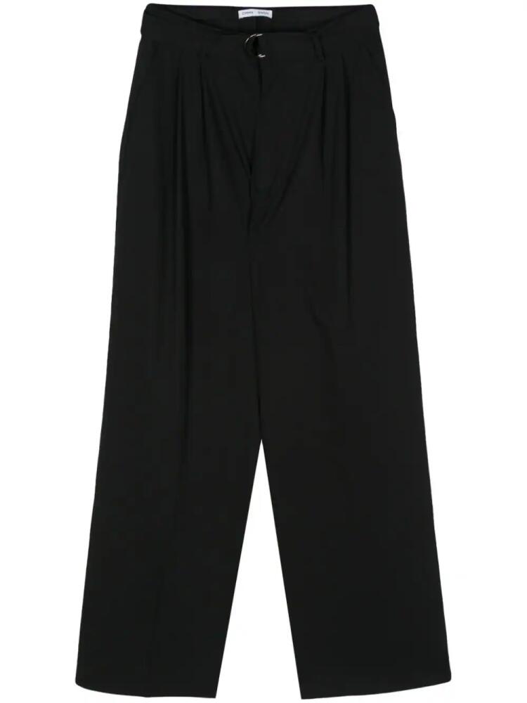 Cmmn Swdn Omari pleat-detail wool trousers - Black Cover