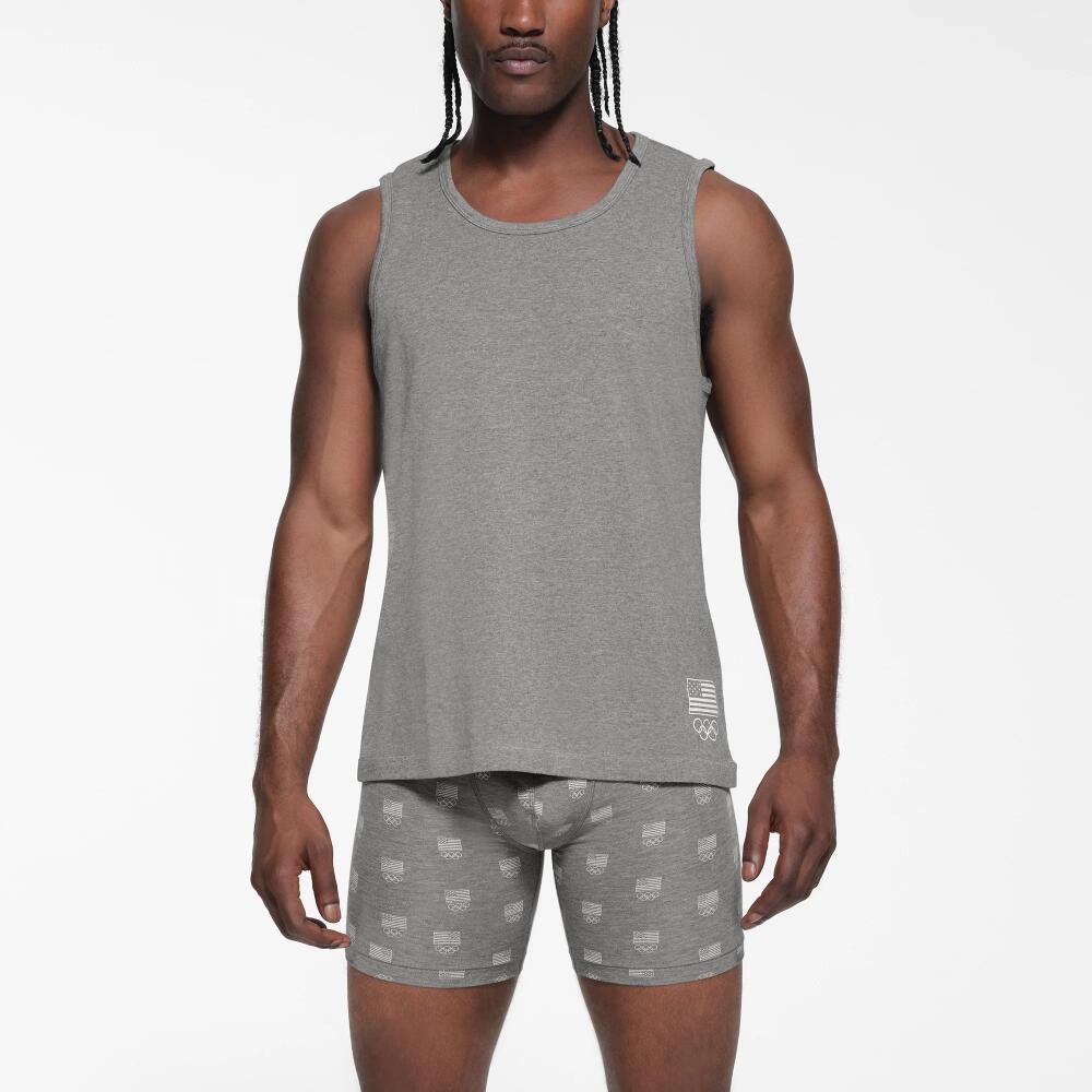 SKIMS Jersey Pajama Mens Olympic Tank Top | Grey | 2XL | SKIMS For Team Usa Cover