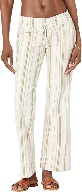 Roxy Oceanside Yarn-Dyed Beach Pants (Loden Green Cabana Stripe) Women's Casual Pants Cover