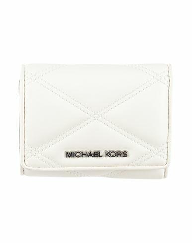 Michael Michael Kors Woman Wallet White Textile fibers Cover