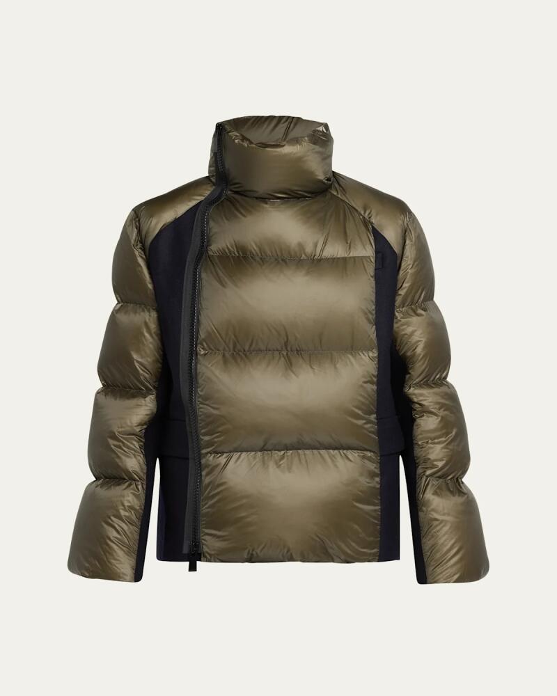 SACAI Layered Blazer Puffer Hybrid Wool Jacket Cover