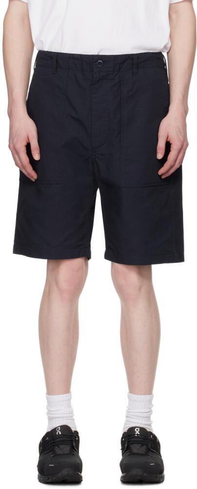 Engineered Garments Navy Fatigue Shorts Cover