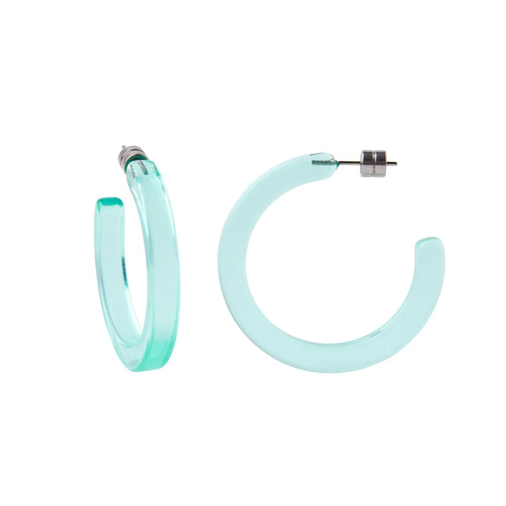 MACHETE Midi Hoops in Turquoise Clear Cover