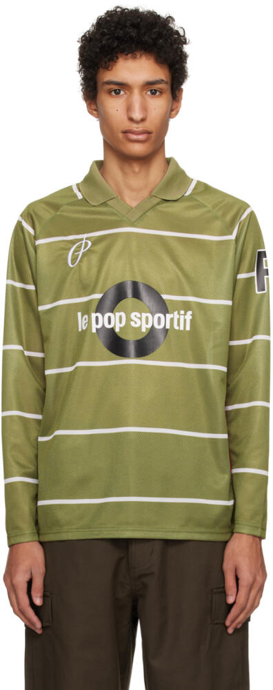 Pop Trading Company Green 'Sportif' Polo Cover