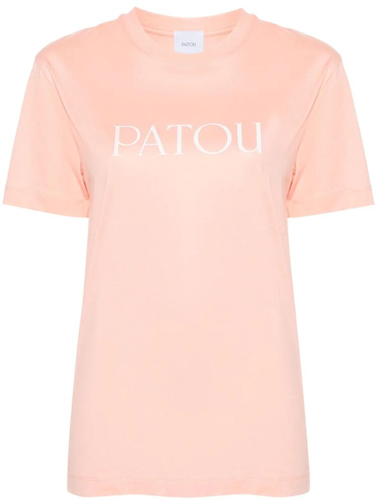 Patou logo-print organic-cotton T-shirt - Orange Cover