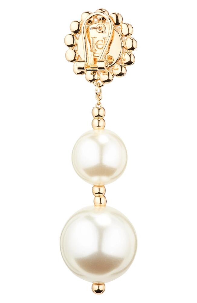 Carolina Herrera Imitation Pearl Drop Earrings in Pearl 159 Cover