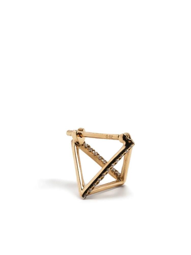 Shihara 18kt yellow gold Triangle diamond stud earring Cover