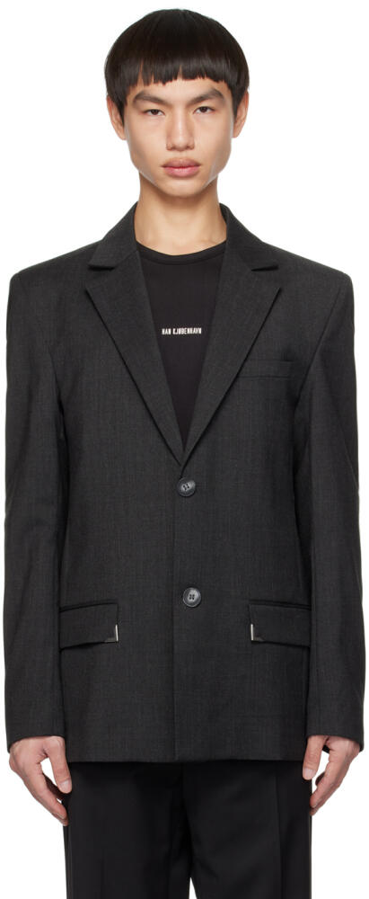 Han Kjobenhavn Grey Single-Breasted Blazer Cover