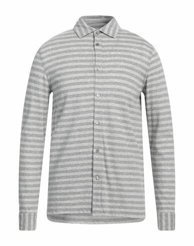 Majestic Filatures Man Shirt Grey Cotton, Cashmere Cover