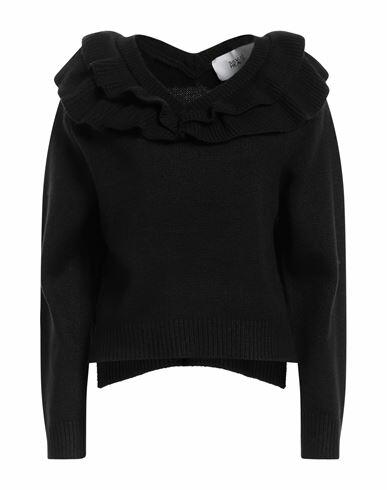 Silvian Heach Woman Sweater Black Acrylic, Nylon Cover